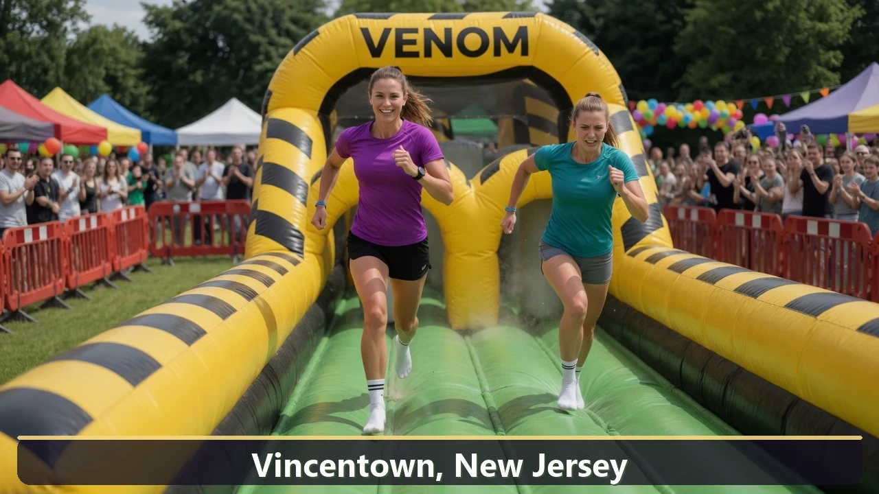 Inflatable obstacle course rental for events in Vincentown, New Jersey