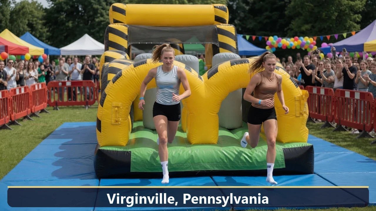 Inflatable obstacle course rental for events in Virginville, Pennsylvania