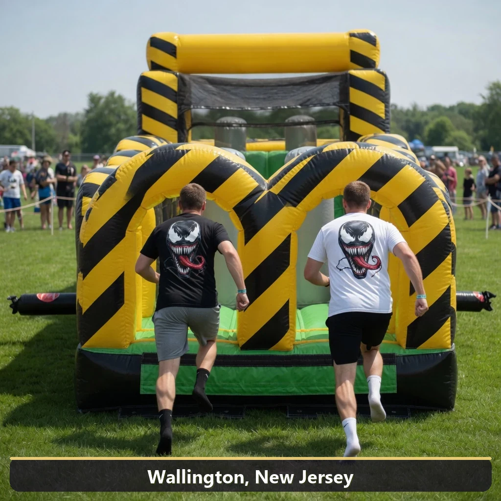 Inflatable obstacle course rental for events in Wallington, New Jersey