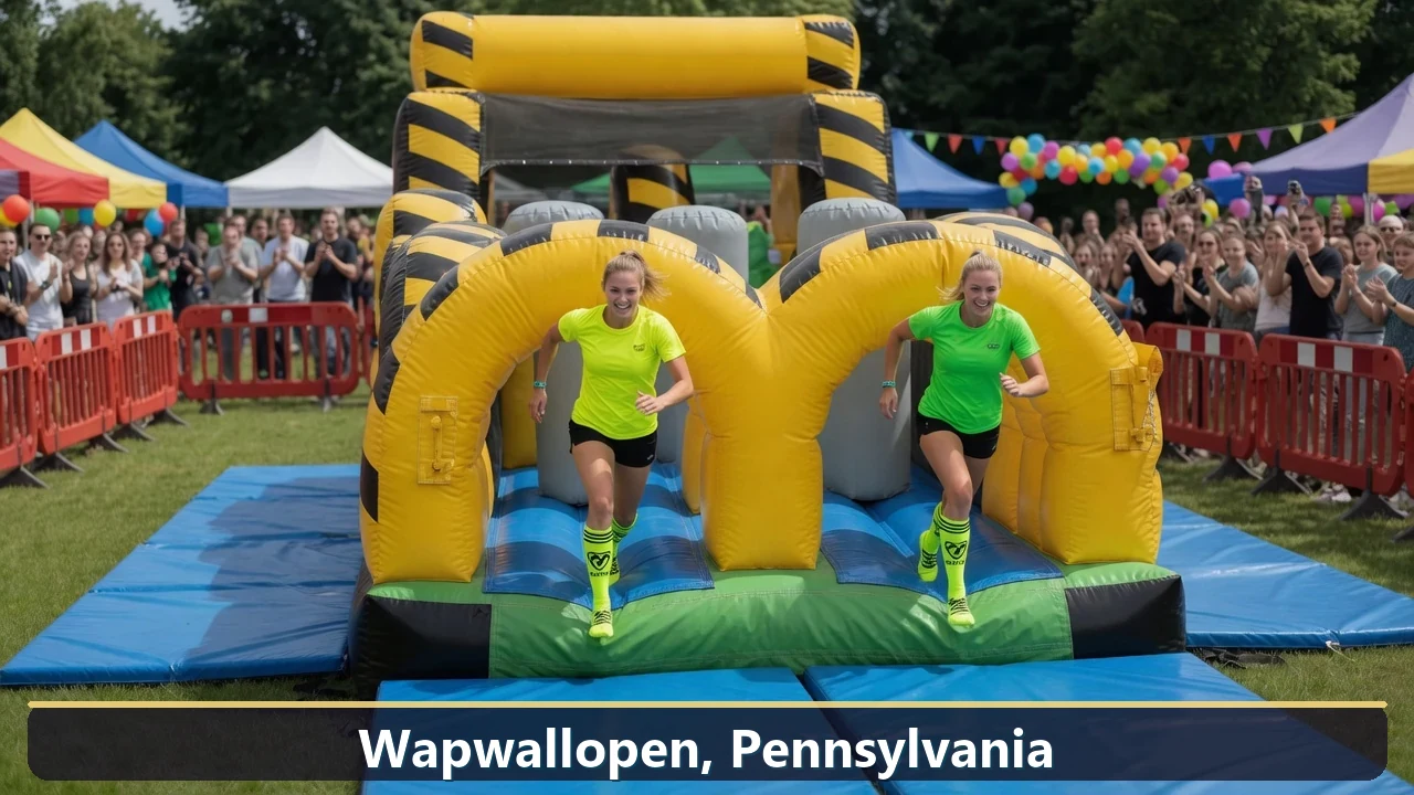 Inflatable obstacle course rental for events in Wapwallopen, Pennsylvania
