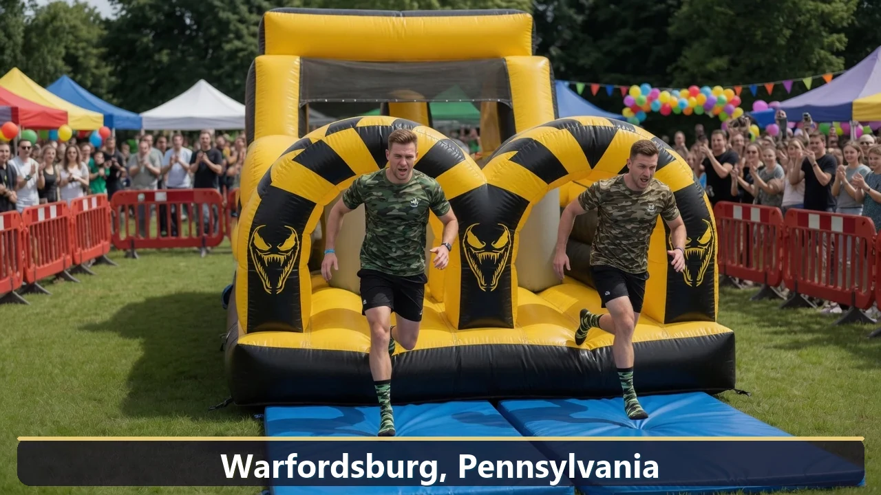 Inflatable obstacle course rental for events in Warfordsburg, Pennsylvania