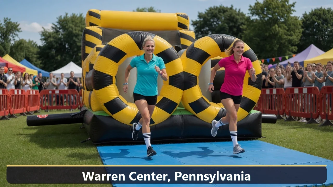 Inflatable obstacle course rental for events in Warren Center, Pennsylvania
