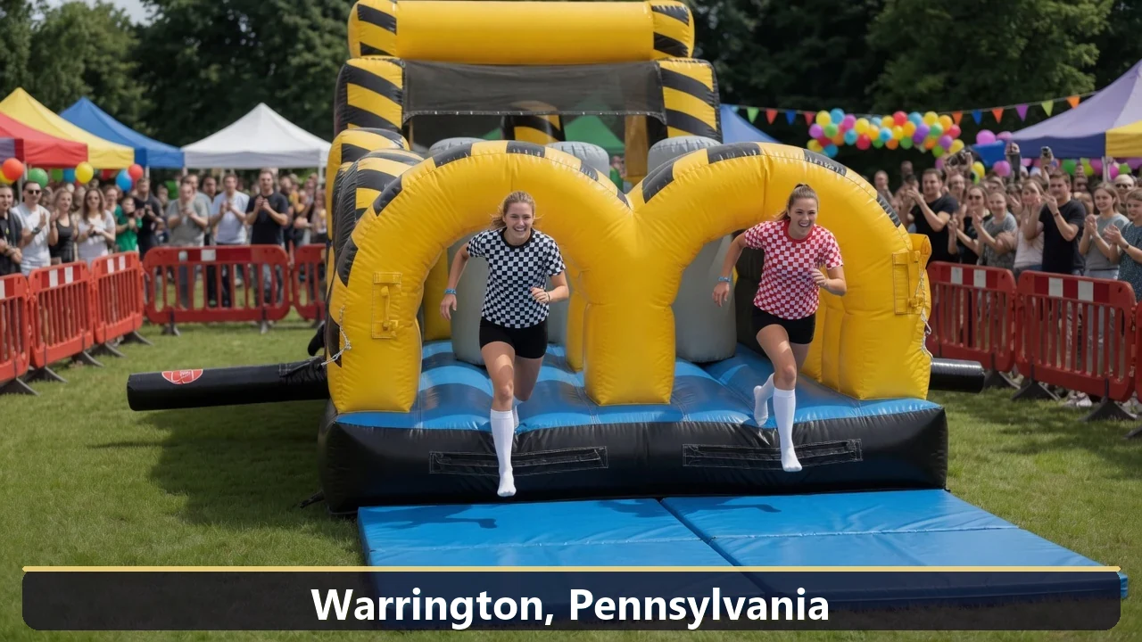 Inflatable obstacle course rental for events in Warrington, Pennsylvania