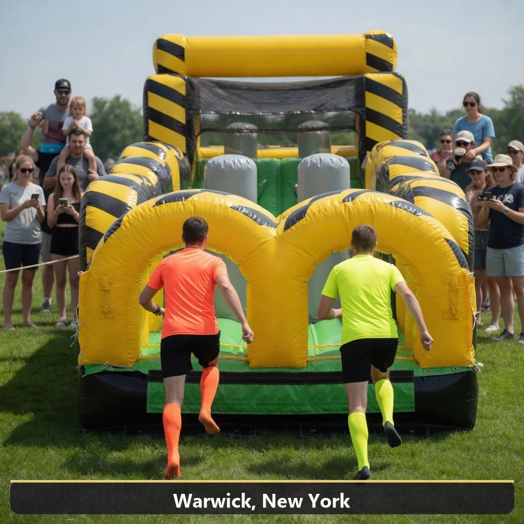 Inflatable obstacle course rental for events in Warwick, New York