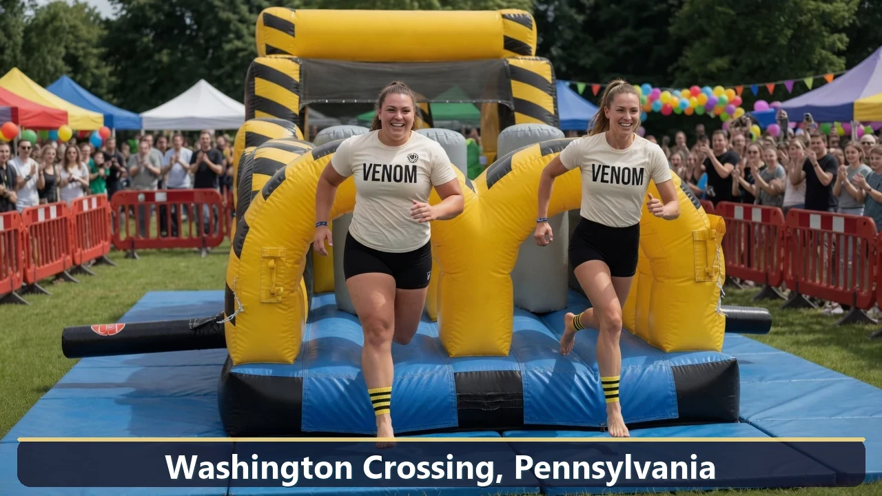 Inflatable obstacle course rental for events in Washington Crossing, Pennsylvania