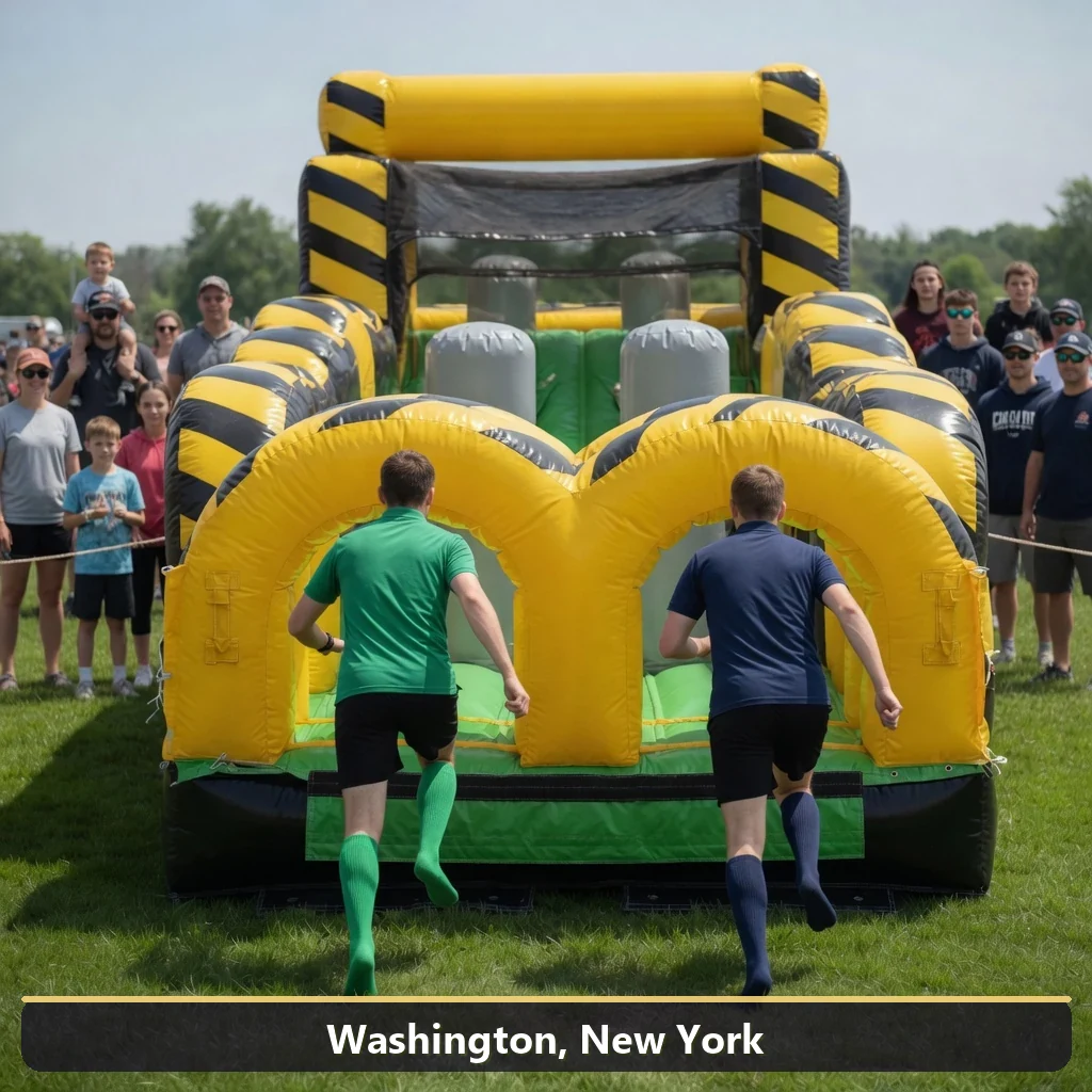 Inflatable obstacle course rental for events in Washington, New York