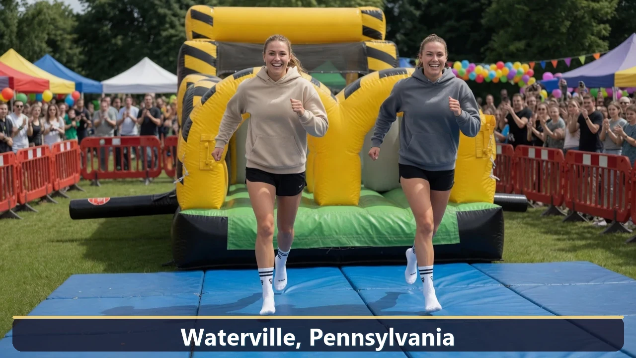 Inflatable obstacle course rental for events in Waterville, Pennsylvania