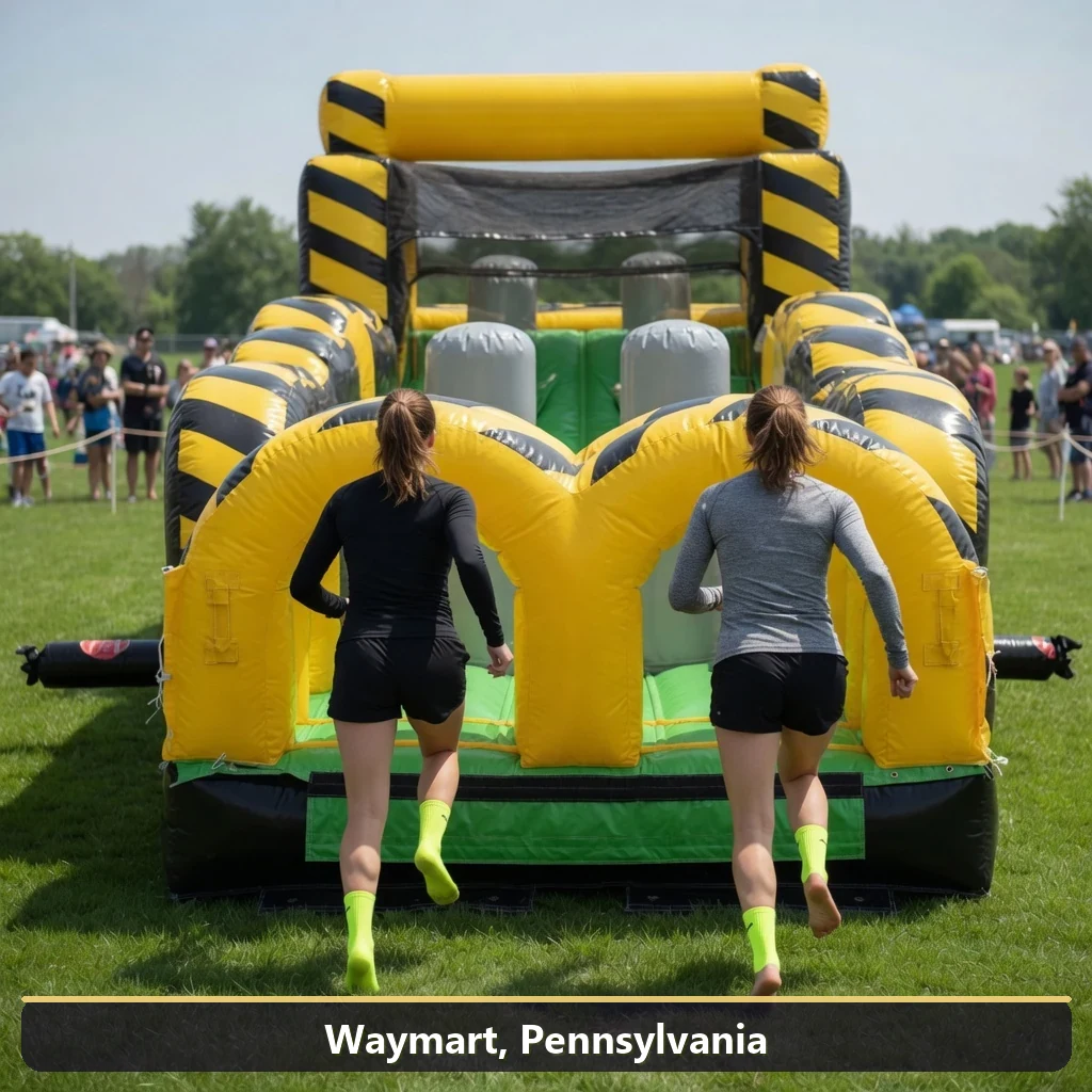 Inflatable obstacle course rental for events in Waymart, Pennsylvania