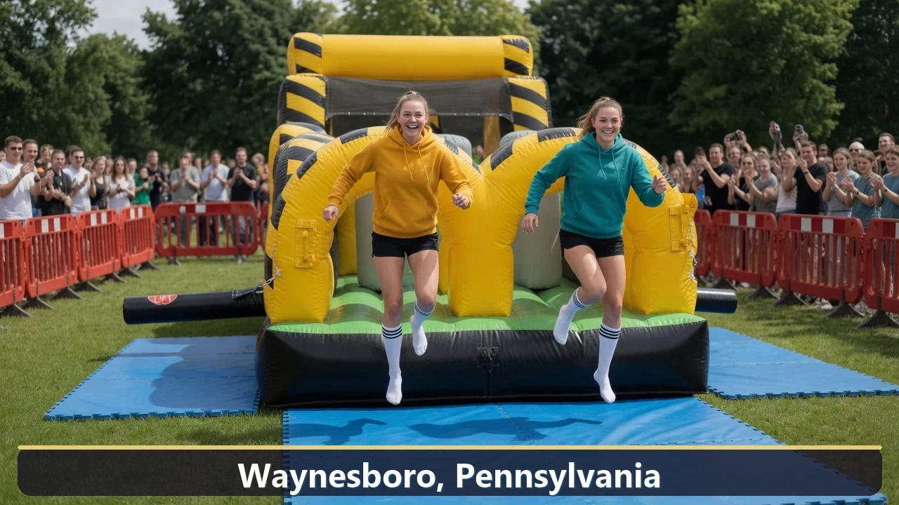 Inflatable obstacle course rental for events in Waynesboro, Pennsylvania