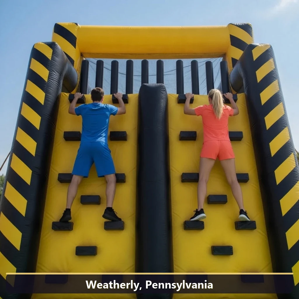 Inflatable obstacle course rental for events in Weatherly, Pennsylvania