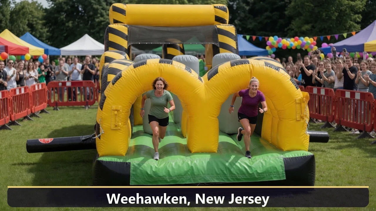 Inflatable obstacle course rental for events in Weehawken, New Jersey