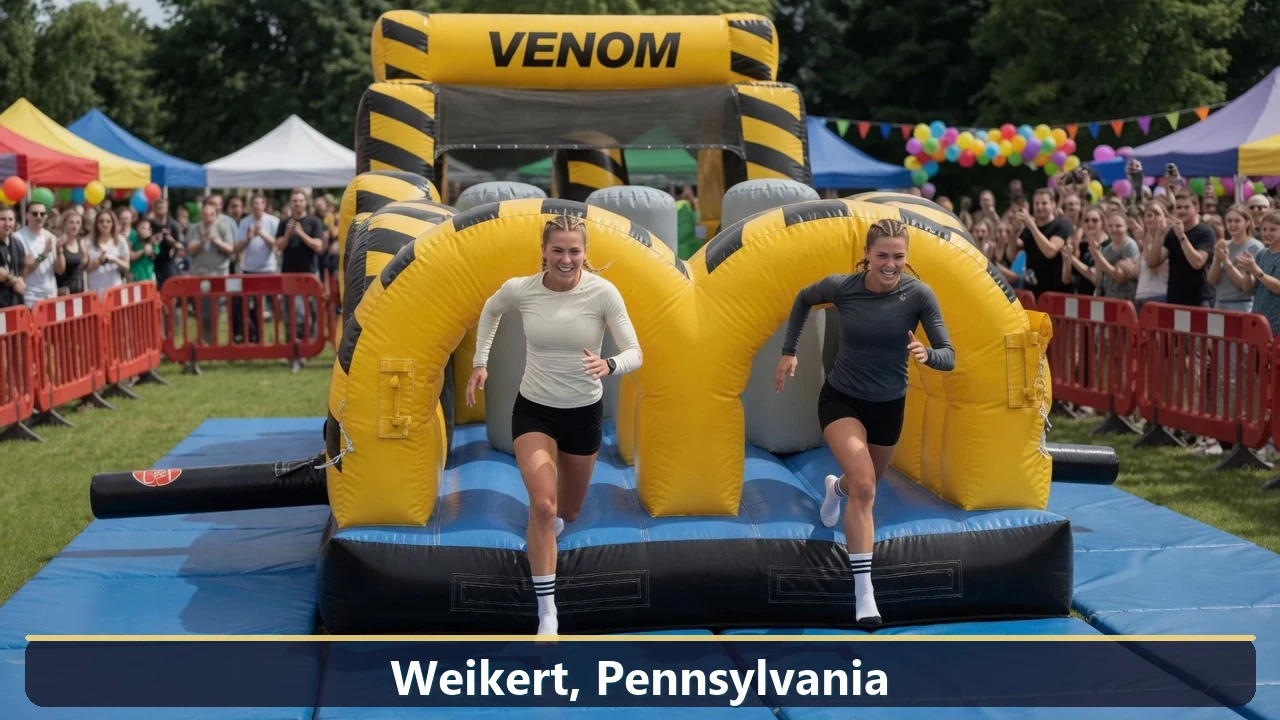 Inflatable obstacle course rental for events in Weikert, Pennsylvania