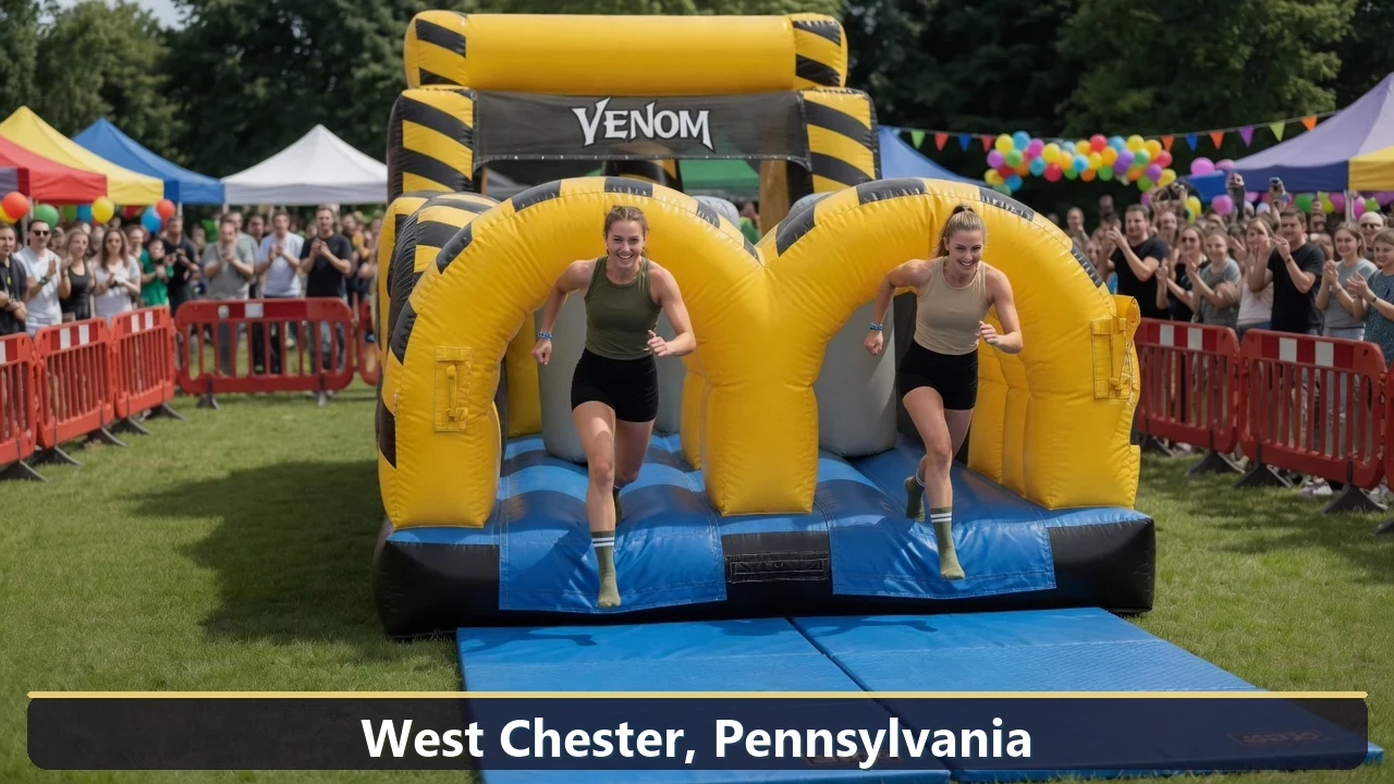 Inflatable obstacle course rental for events in West Chester, Pennsylvania