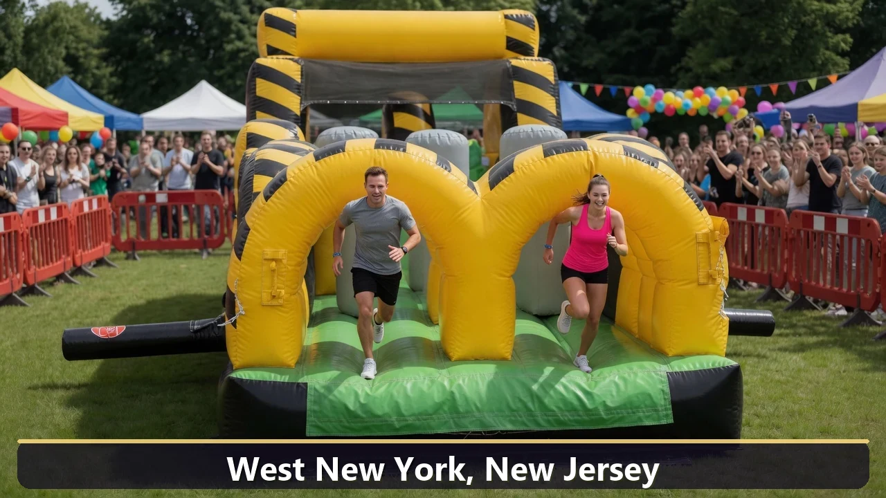 Inflatable obstacle course rental for events in West New York, New Jersey