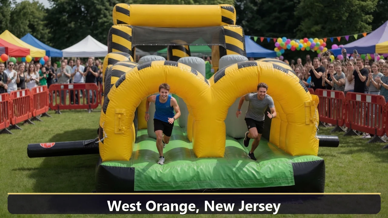 Inflatable obstacle course rental for events in West Orange, New Jersey