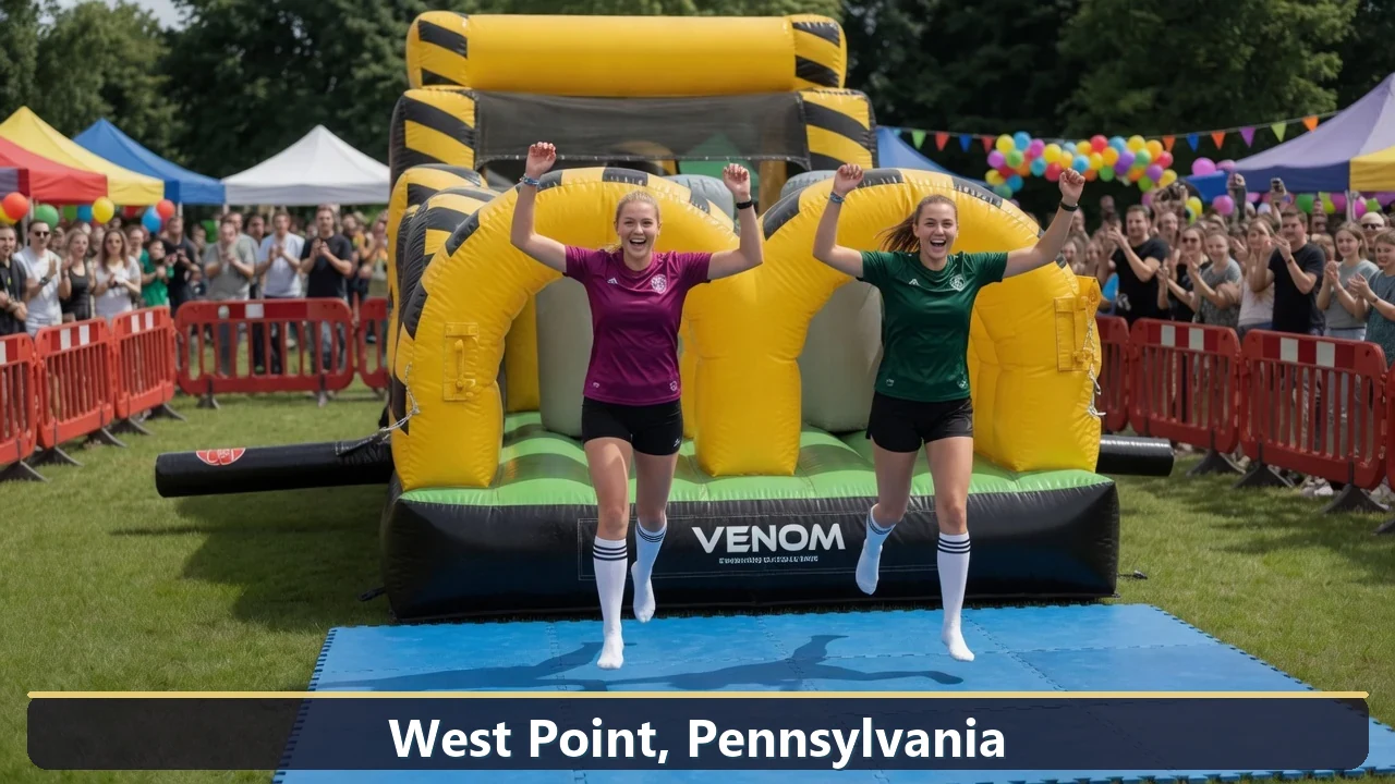Inflatable obstacle course rental for events in West Point, Pennsylvania