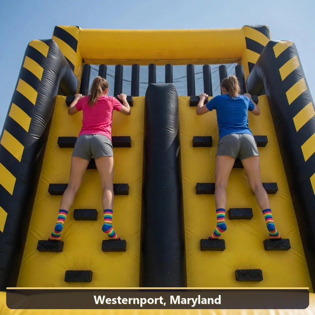 Inflatable obstacle course rental for events in Westernport, Maryland