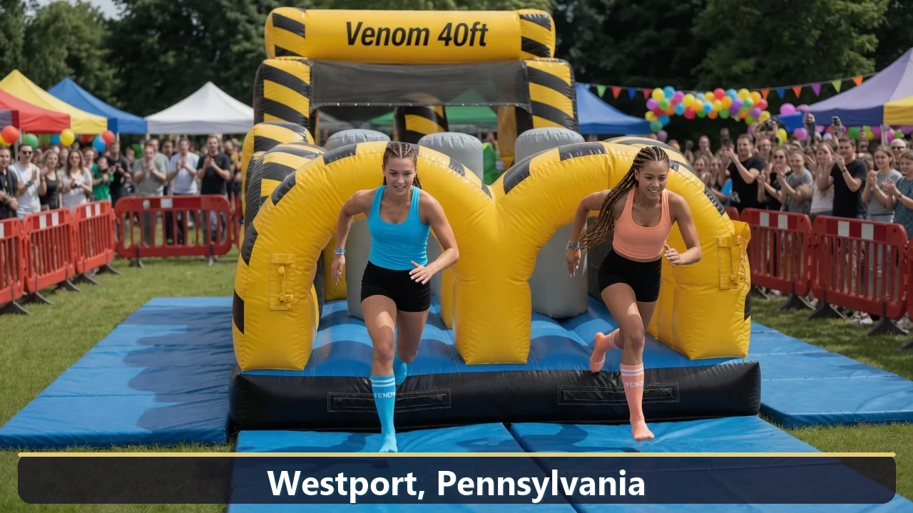 Inflatable obstacle course rental for events in Westport, Pennsylvania