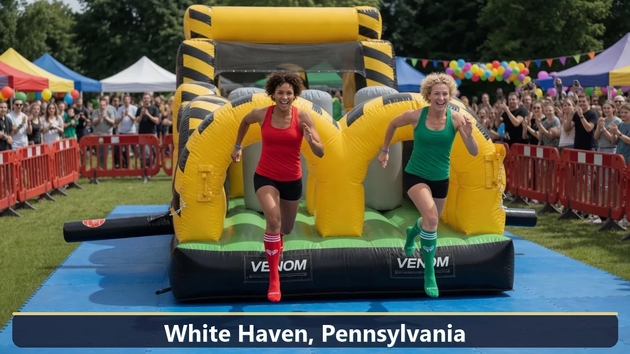 Inflatable obstacle course rental for events in White Haven, Pennsylvania