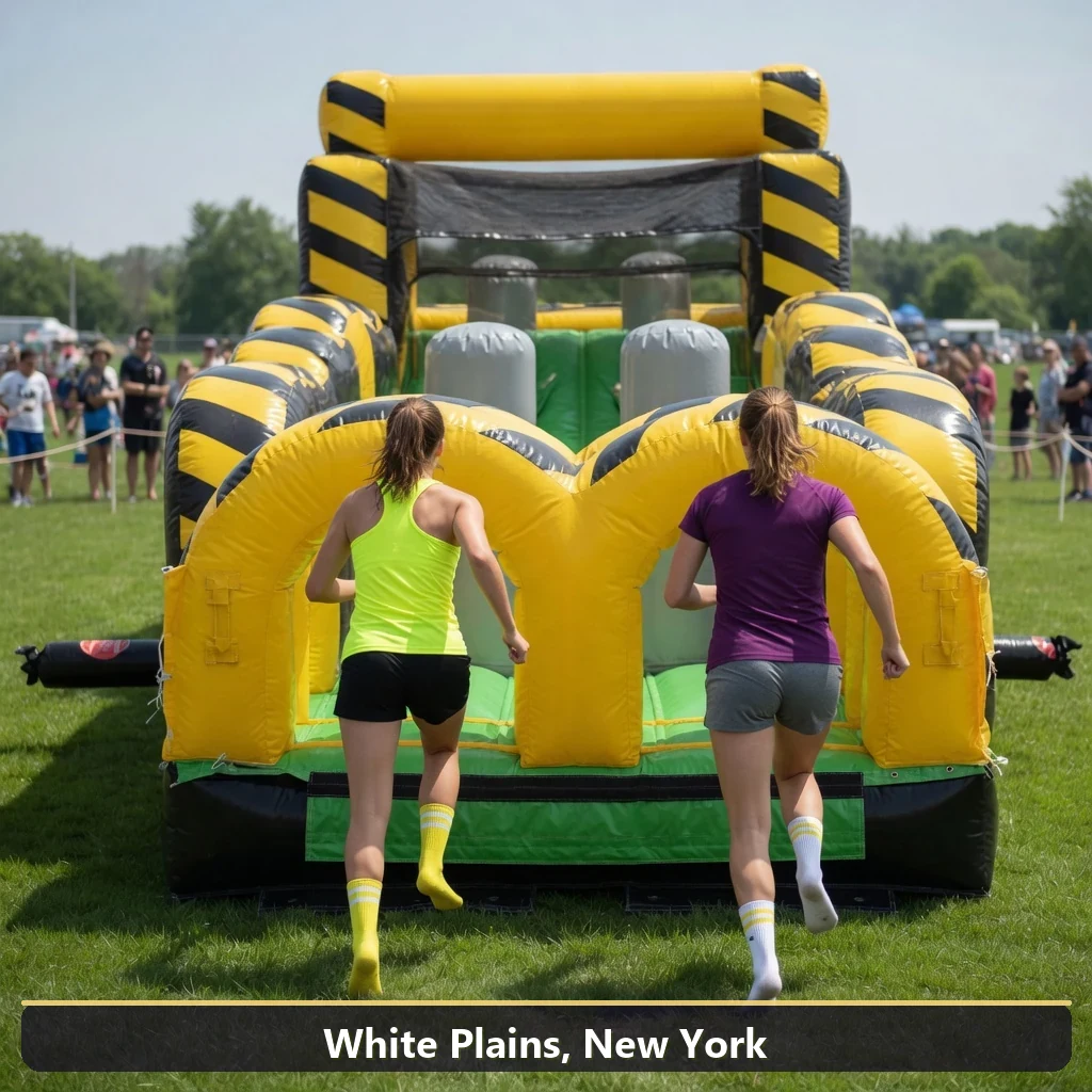 Inflatable obstacle course rental for events in White Plains, New York