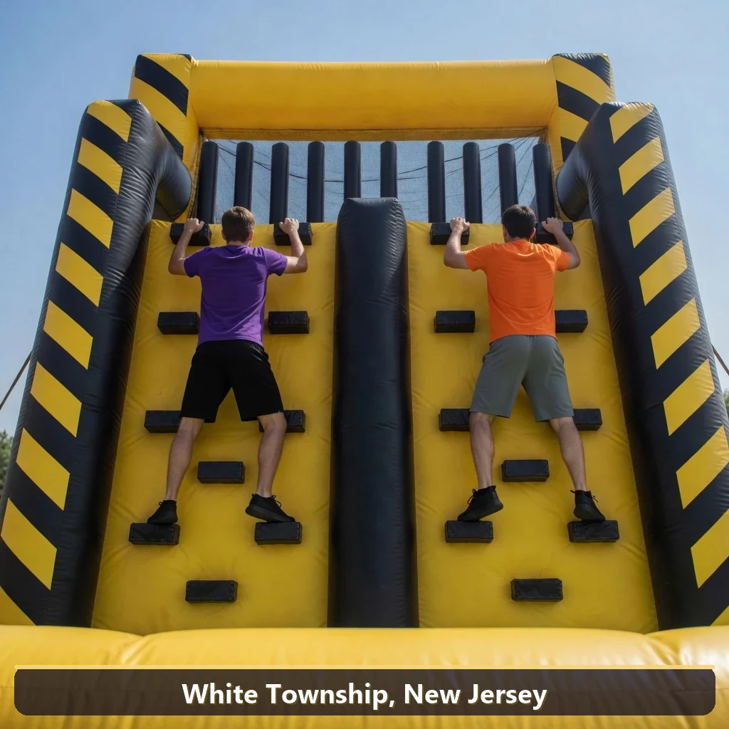 Inflatable obstacle course rental for events in White Township, New Jersey