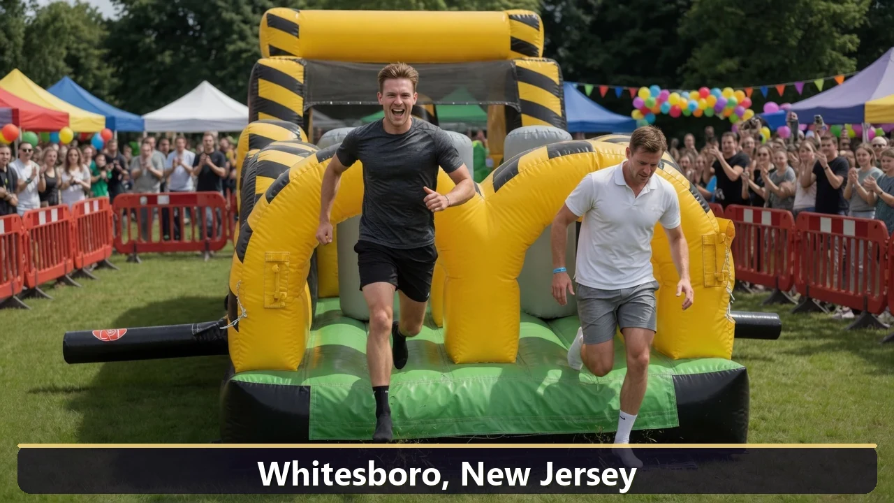 Inflatable obstacle course rental for events in Whitesboro, New Jersey