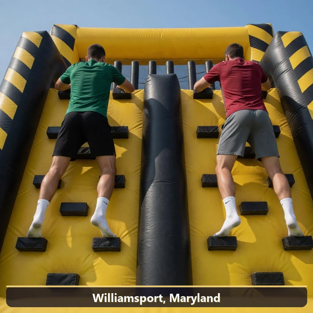 Inflatable obstacle course rental for events in Williamsport, Maryland