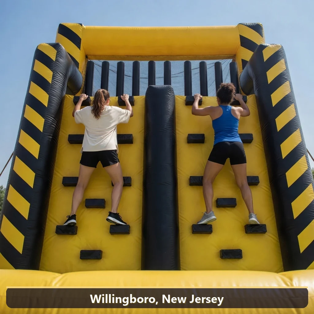 Inflatable obstacle course rental for events in Willingboro, New Jersey