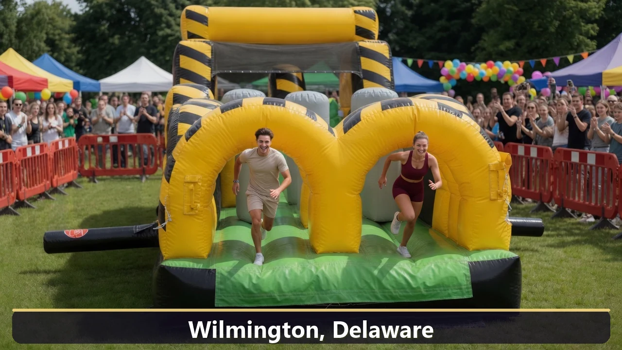 Inflatable obstacle course rental for events in Wilmington, Delaware