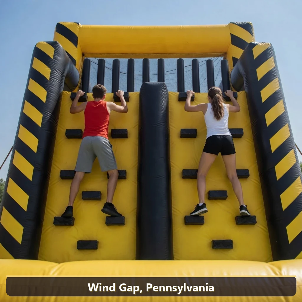 Inflatable obstacle course rental for events in Wind Gap, Pennsylvania