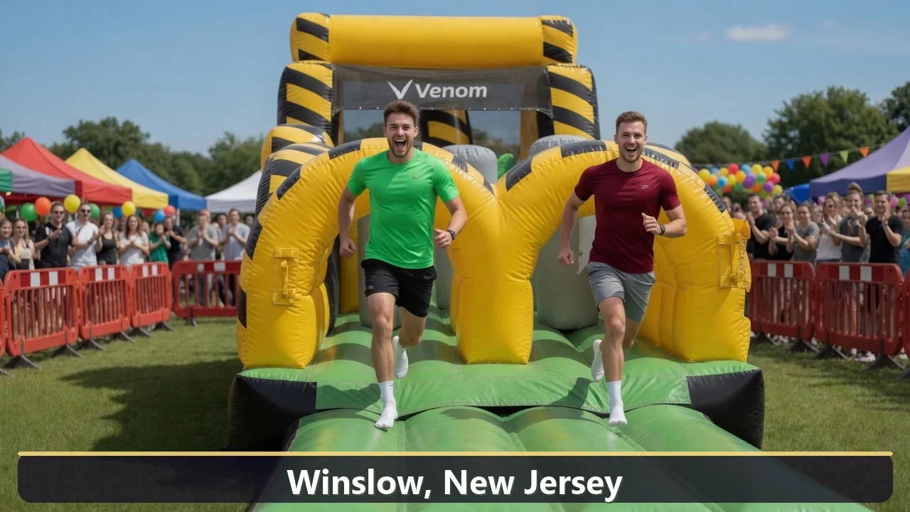 Inflatable obstacle course rental for events in Winslow, New Jersey