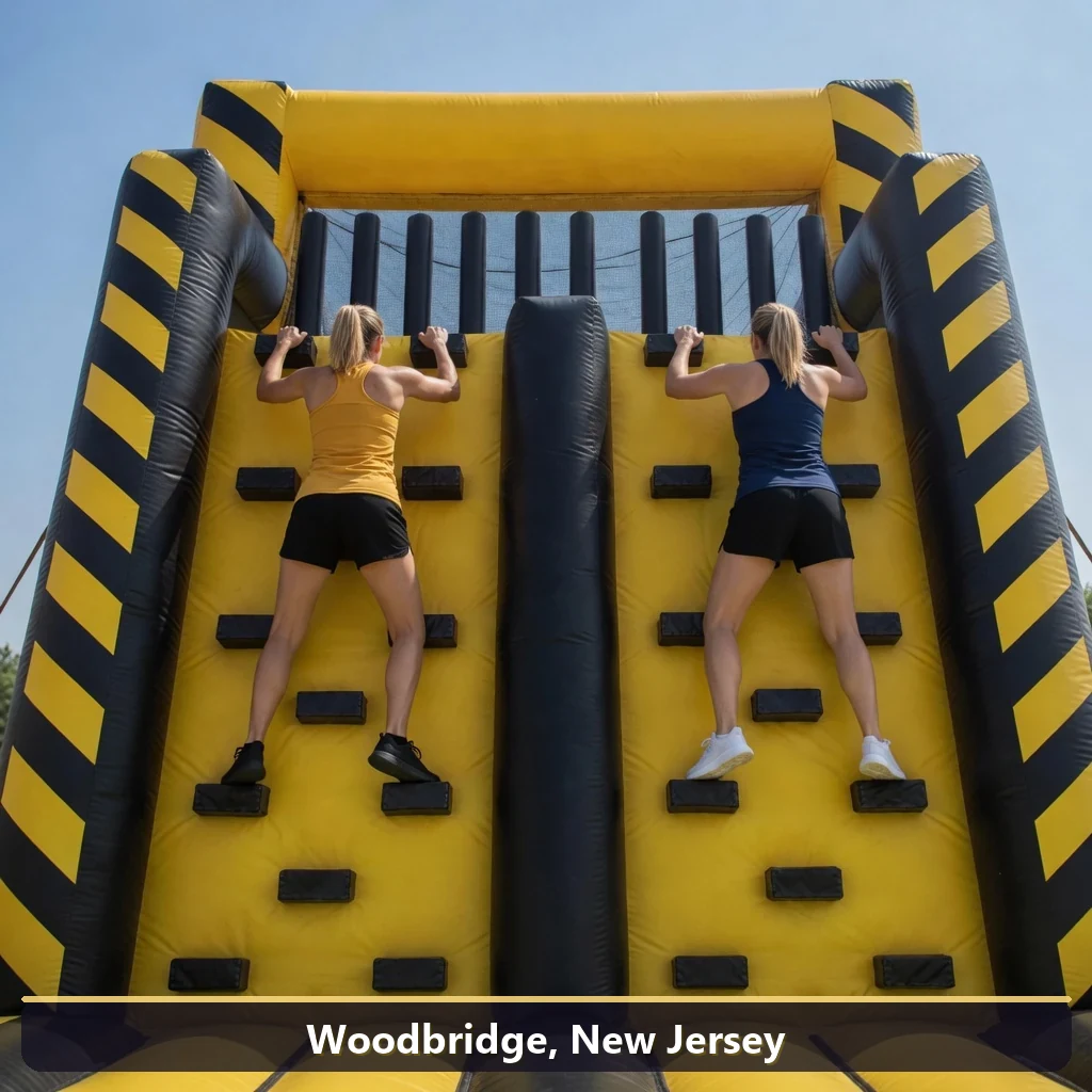 Inflatable obstacle course rental for events in Woodbridge, New Jersey