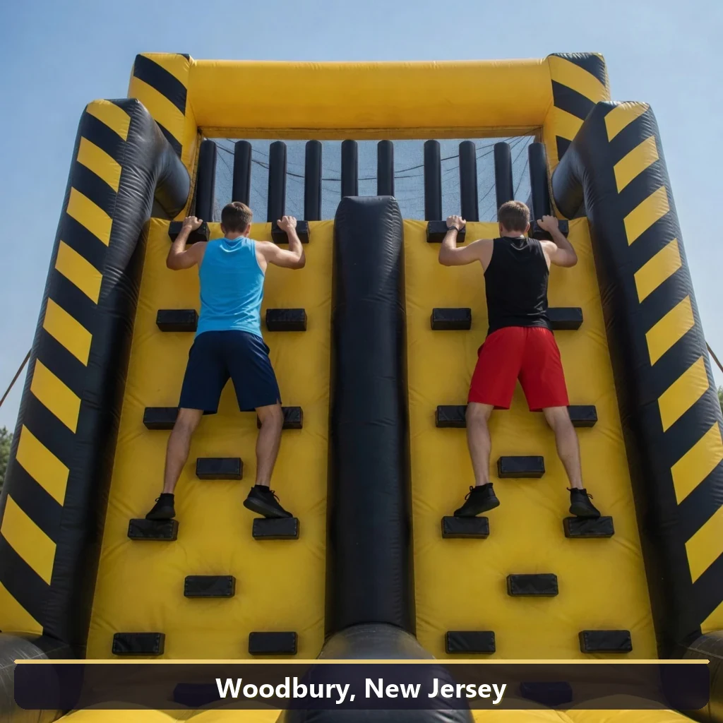 Inflatable obstacle course rental for events in Woodbury, New Jersey