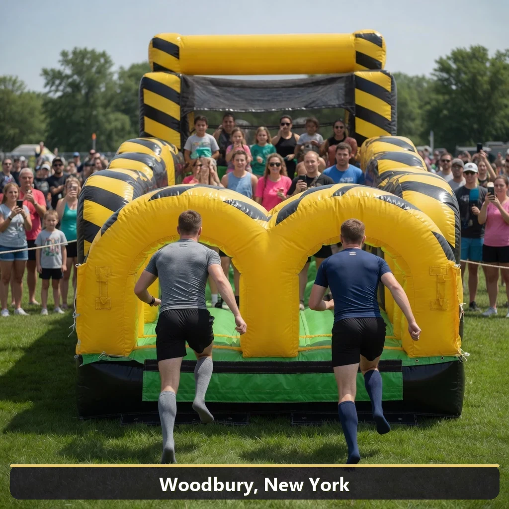 Inflatable obstacle course rental for events in Woodbury, New York