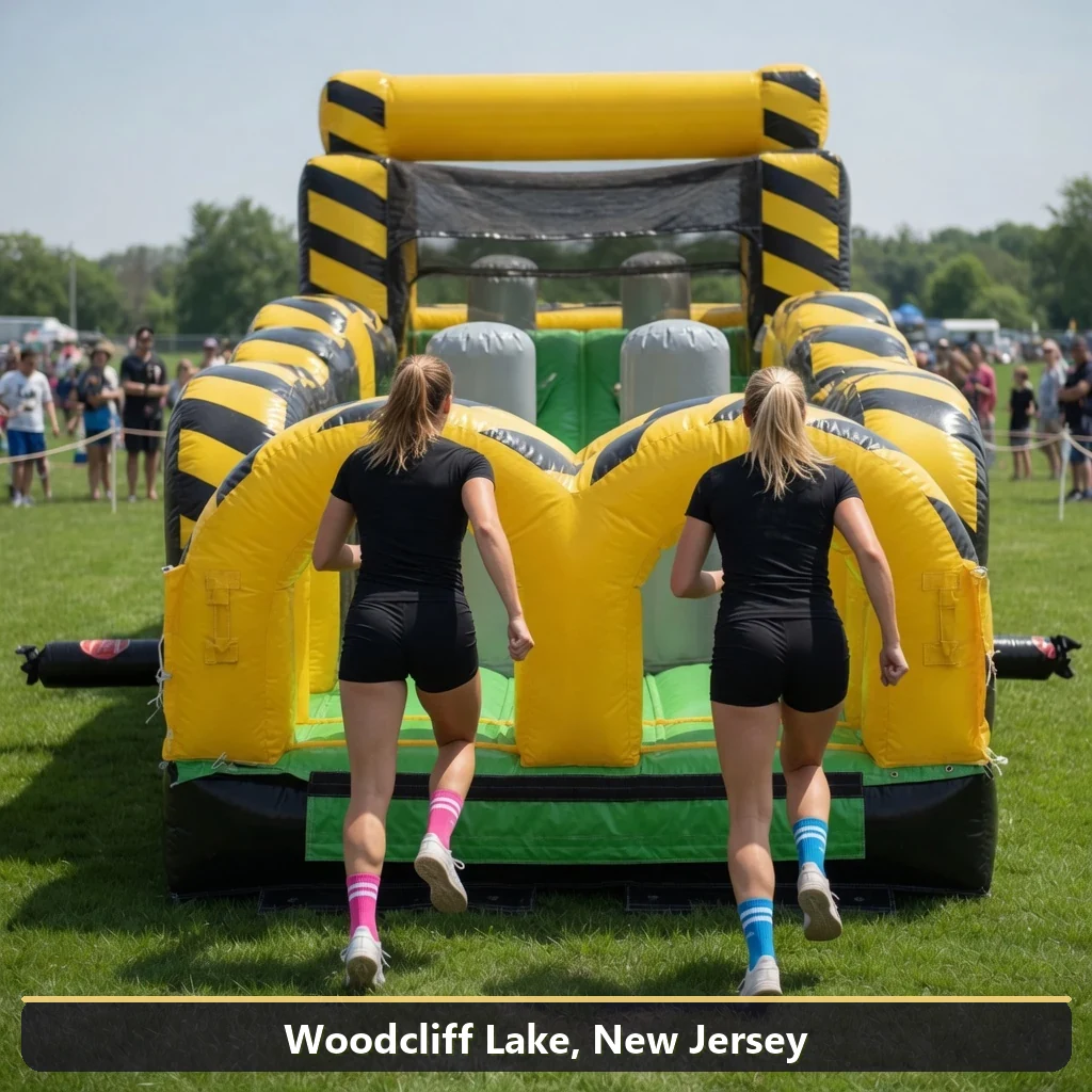 Inflatable obstacle course rental for events in Woodcliff Lake, New Jersey