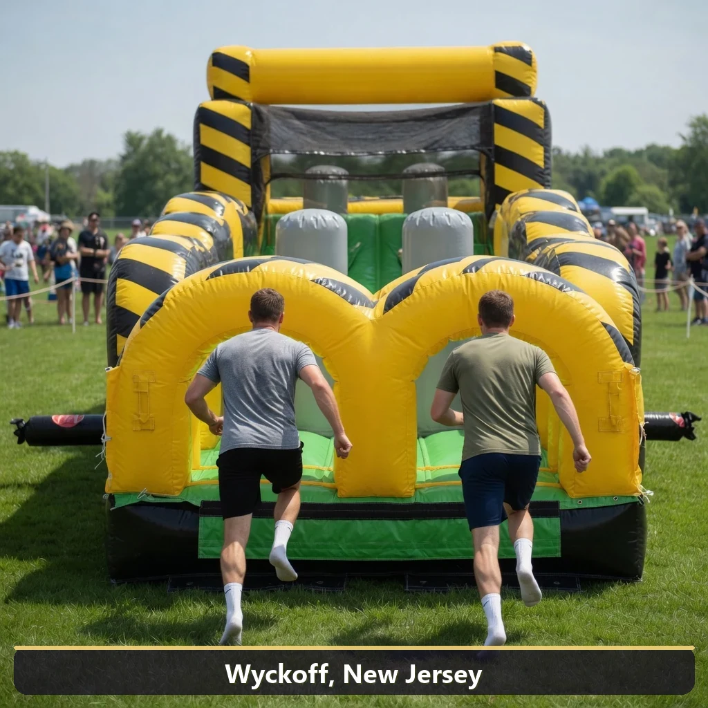 Inflatable obstacle course rental for events in Wyckoff, New Jersey