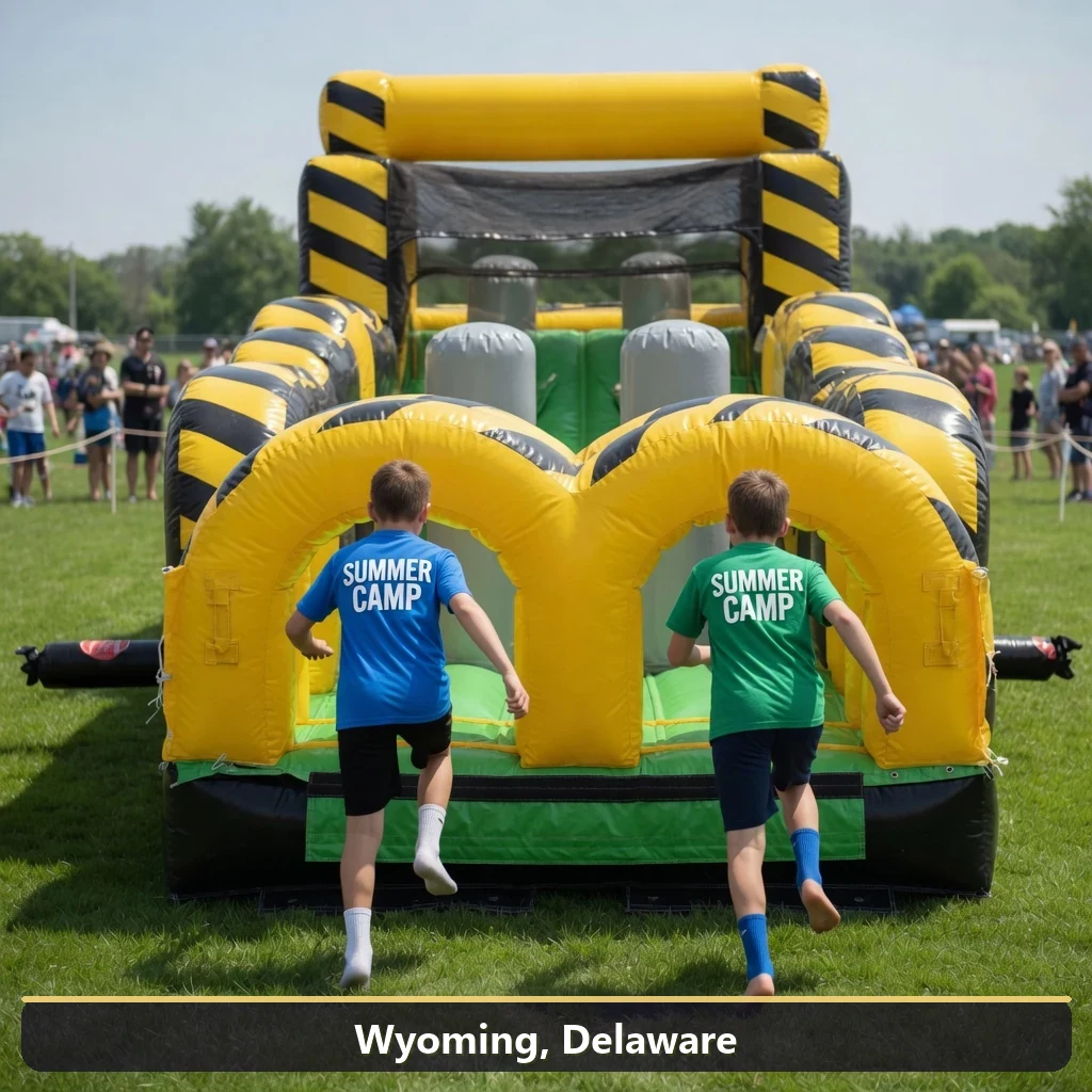 Inflatable obstacle course rental for events in Wyoming, Delaware