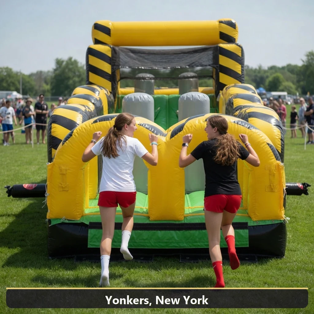 Inflatable obstacle course rental for events in Yonkers, New York