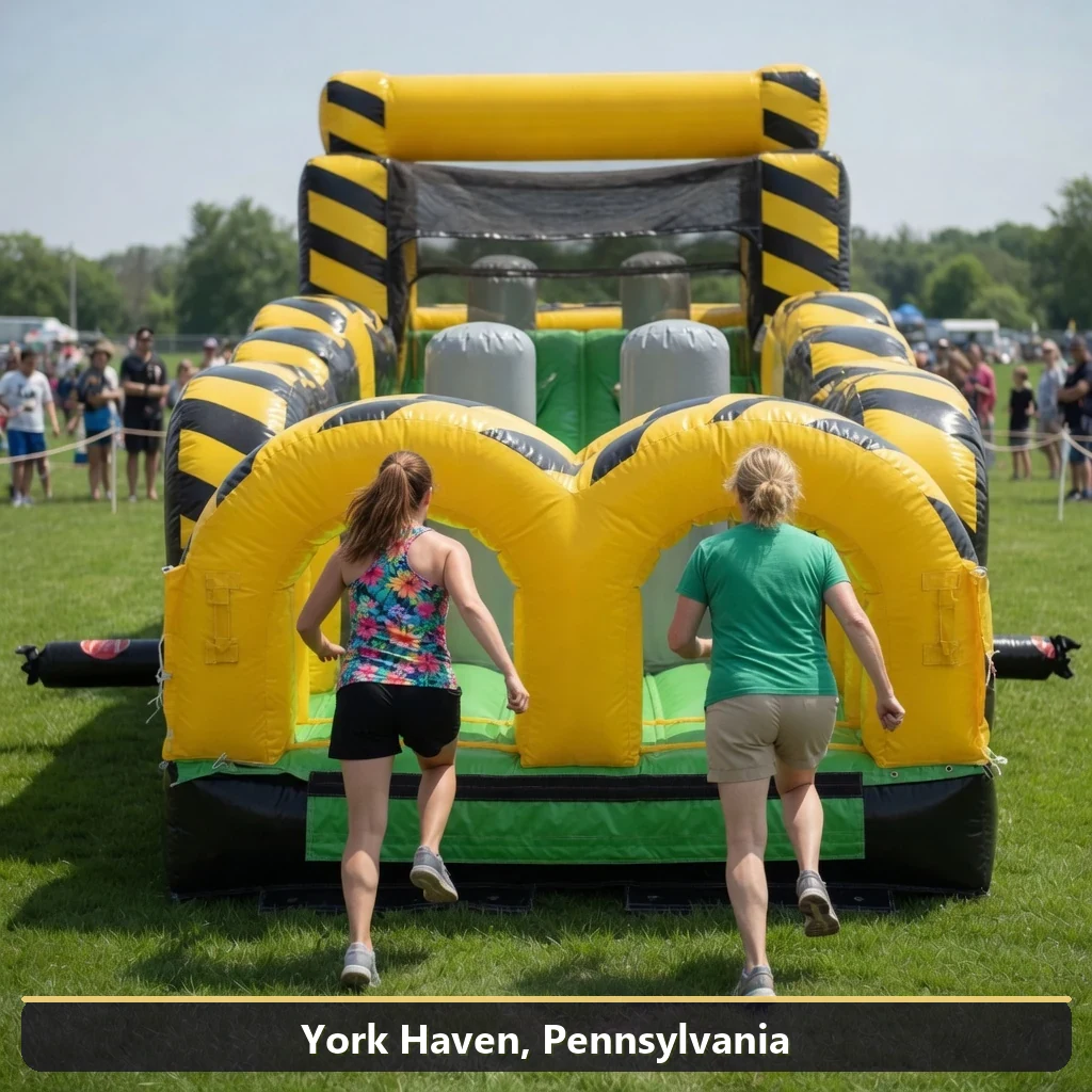 Inflatable obstacle course rental for events in York Haven, Pennsylvania