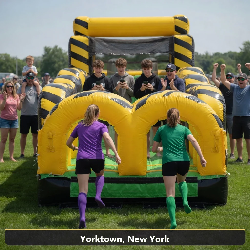 Inflatable obstacle course rental for events in Yorktown, New York
