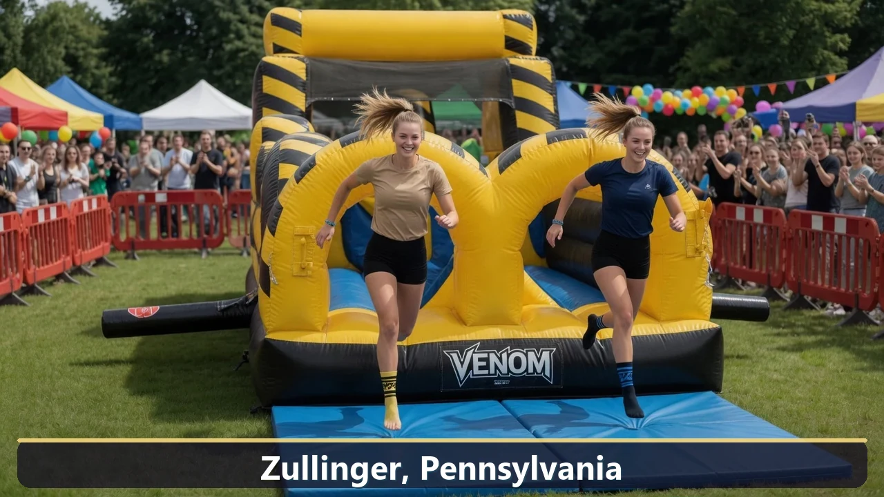 Inflatable obstacle course rental for events in Zullinger, Pennsylvania
