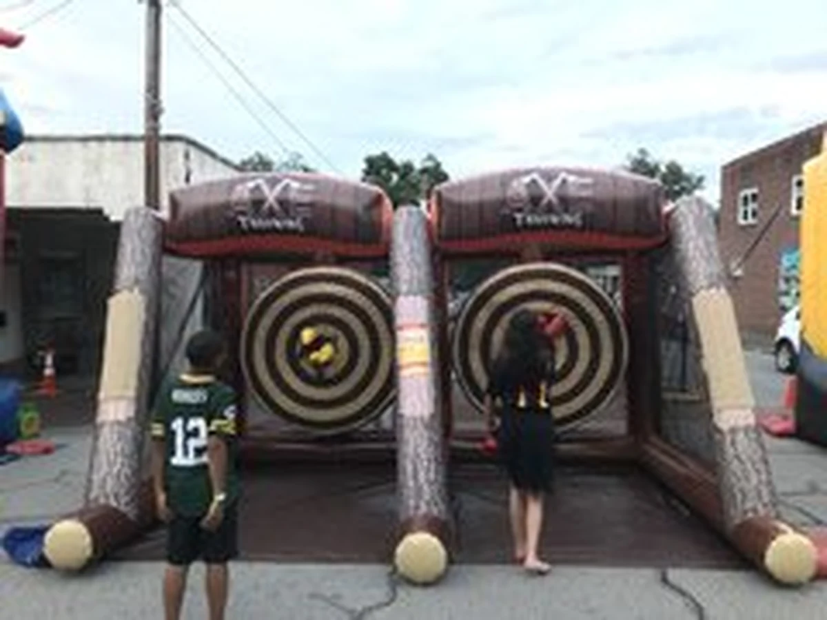 Axe Throw interactive game rentals option for Savannah, GA