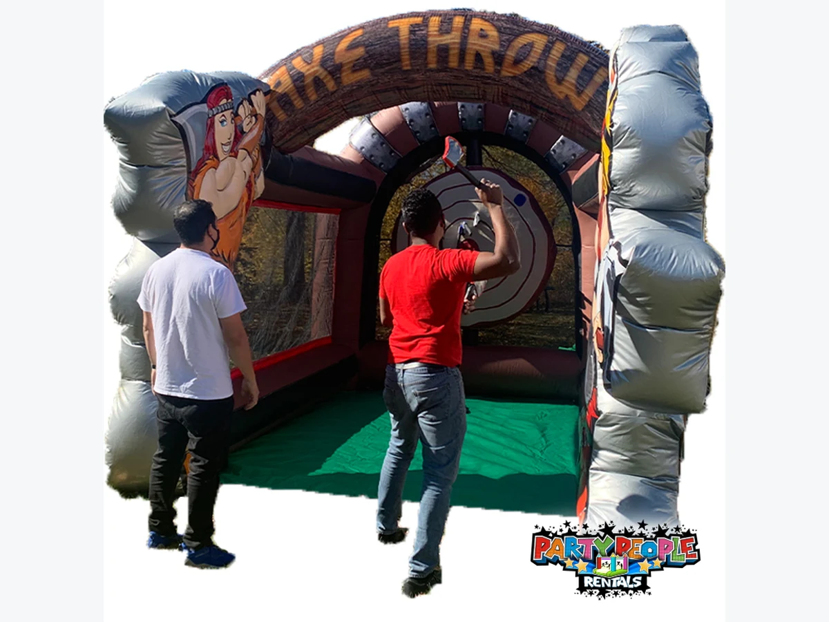 Axe Throw interactive game rentals option for Chesapeake, VA