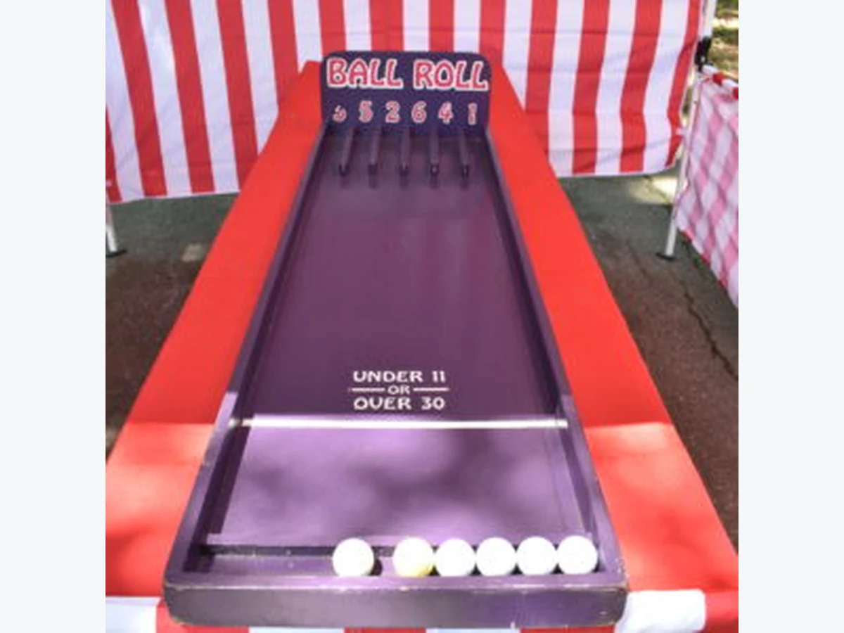 Ball Roll Down Over Under carnival game rentals option for Richmond, VA