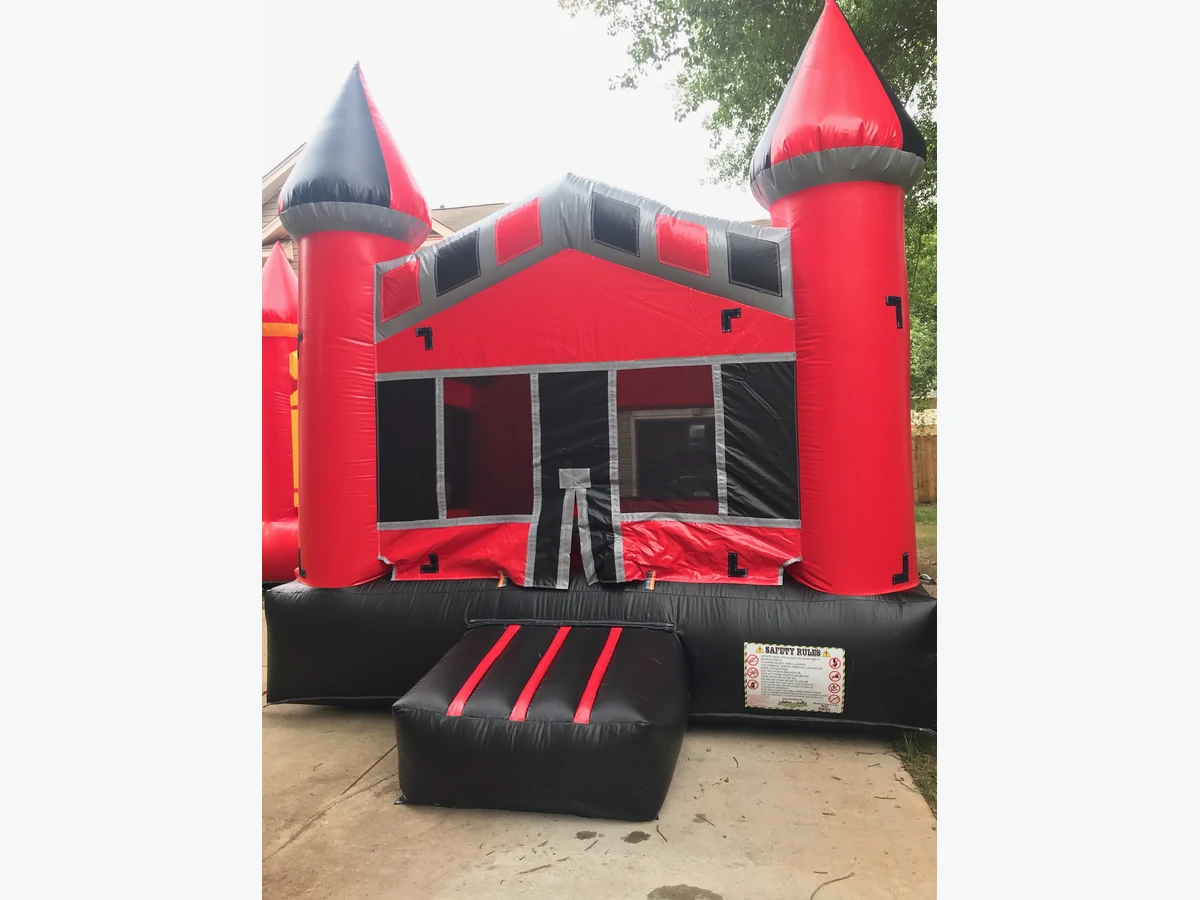 Black/Red Bounce Castle bounce house rentals option for Sumter, SC