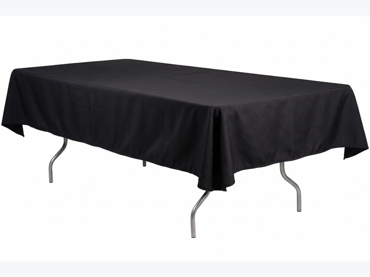 Black Table Cloth (60" x 102") table and chair rentals option for Charleston, SC