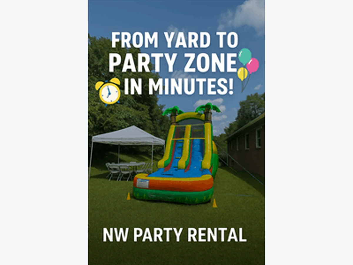 Block Party Splash Package table and chair rentals option for Roanoke, VA