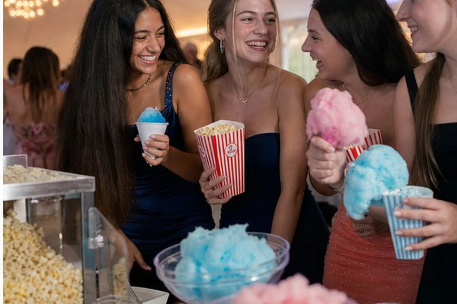 Virtual reality station and frozen drink setup for a Blue Bell teen event