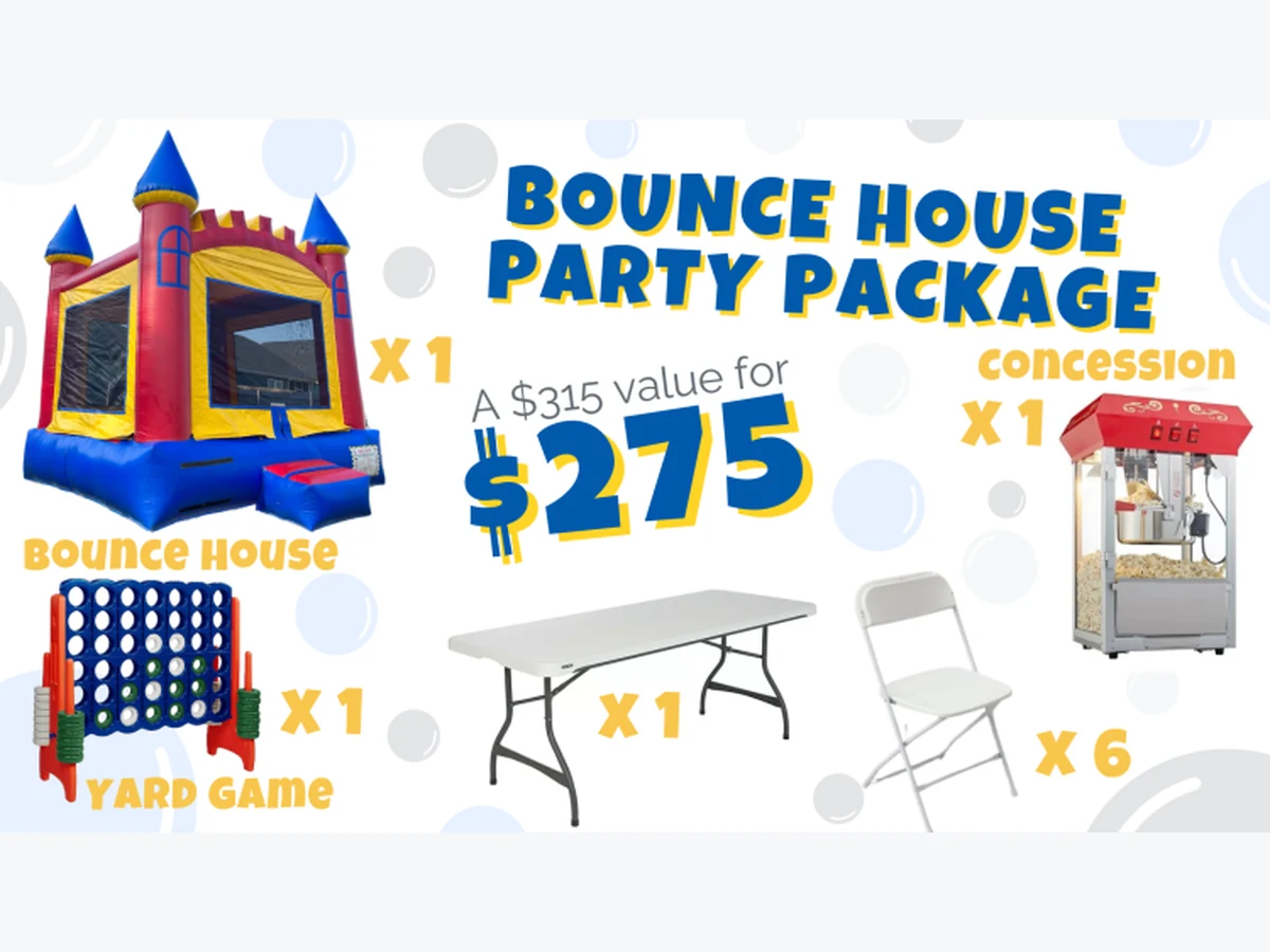 Bounce House Party Package bounce house rentals option for Greenville, SC