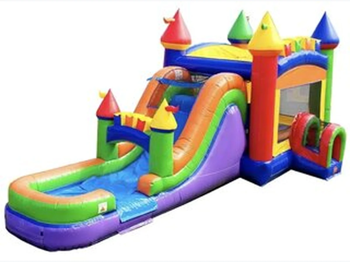 Bouncy Castle Slide Combo Wet/Dry bounce house rentals option for New Britain, CT